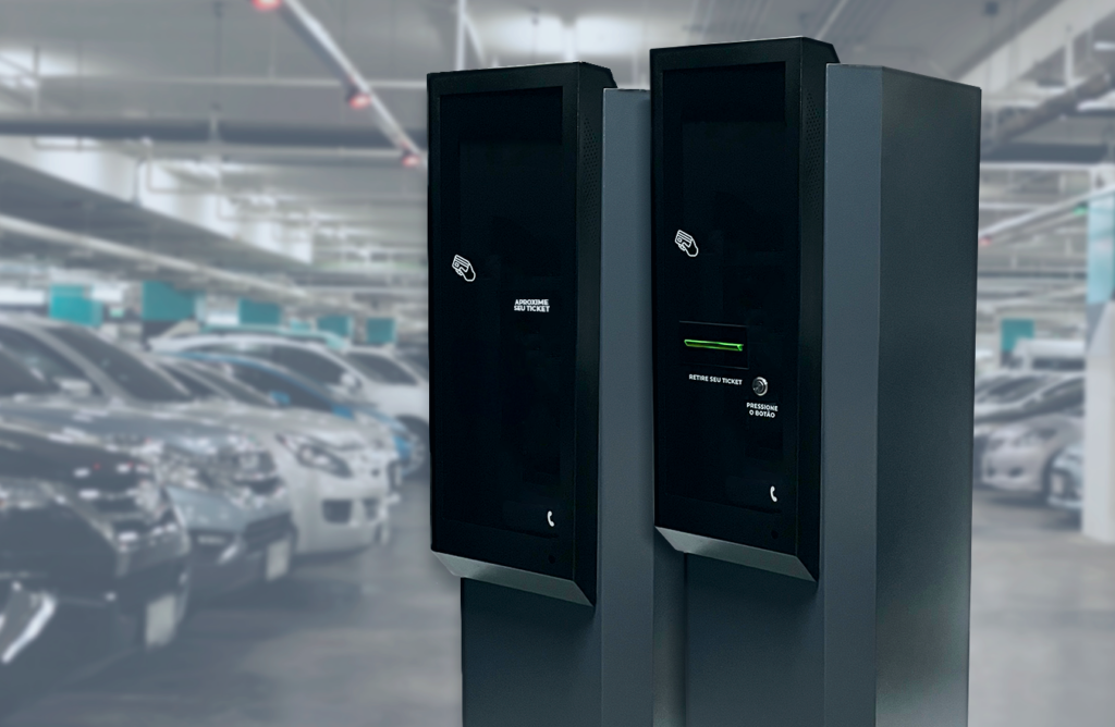 Totem de entrada e saída linha Fast CloudPark