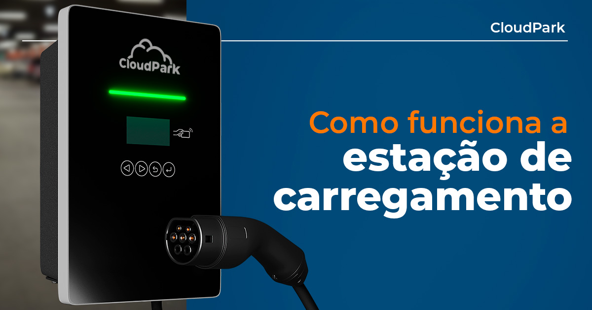 estação de carregamento para veículos elétricos.