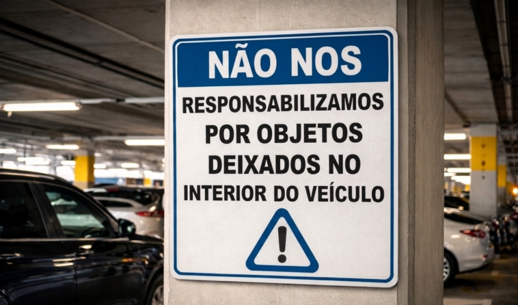 Placas de aviso realmente protegem seu estacionamento segundo a súmula 130 do STJ?