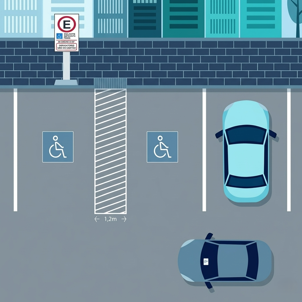 Dimensões técnicas para vagas de estacionamento segundo a NBR 9050
