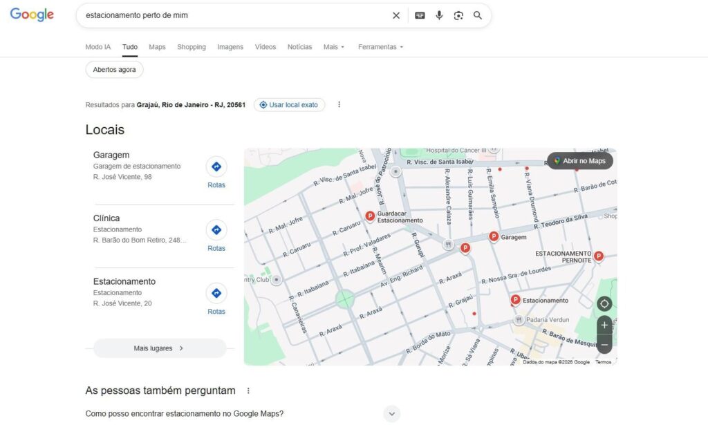 Como funciona o estacionamento perto de mim