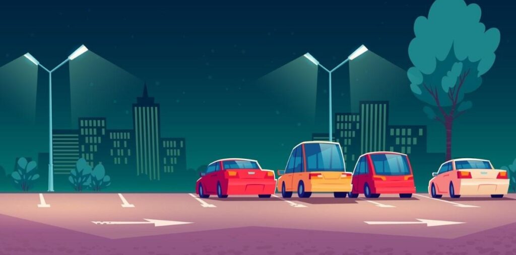Planejando a iluminação para estacionamento