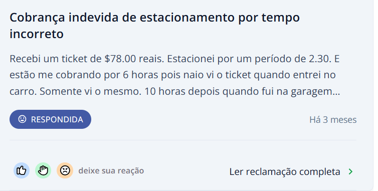 Cobrança indevida ou valor incorreto