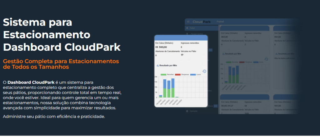 evolução do controle manual para sistema de estacionamento com dashboard 