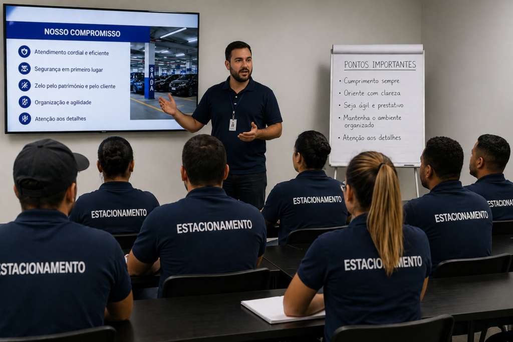 Treinamento para equipe de estacionamento
