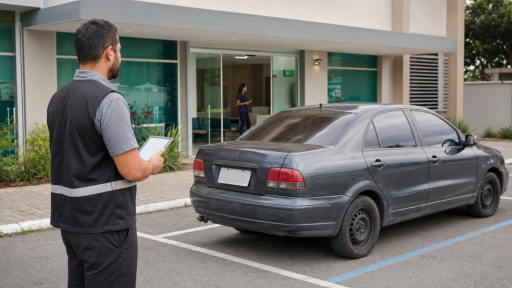 Posso multar quem estacionou sem ser cliente?